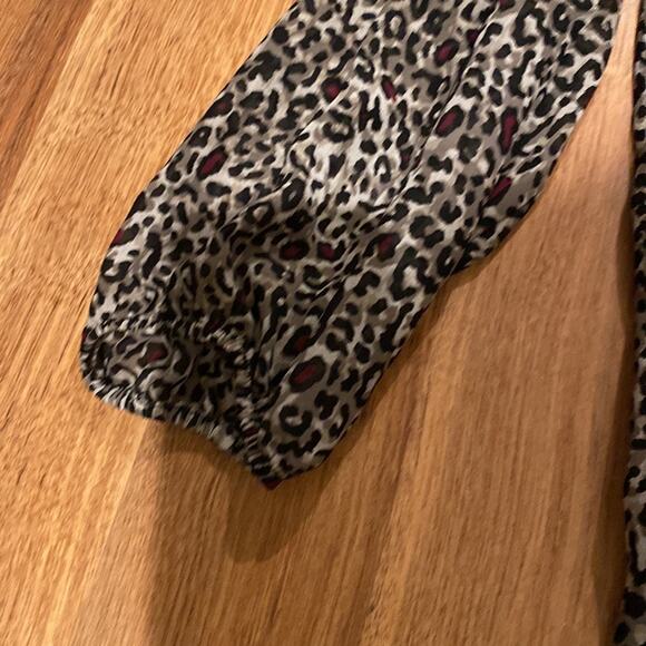 Democracy Women’s Animal Print & Lace Tunic Top EUC Sz 1X Flow Hippie Polyester - Picture 9 of 12